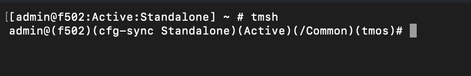 F5 CLI TMSH